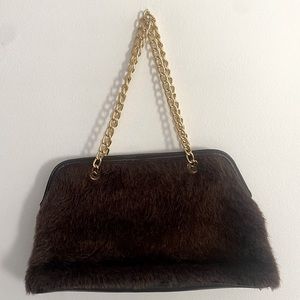 Vintage Victoria’s Secret Chain Faux Fur Purse